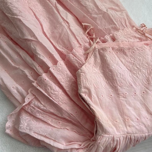 Dresses & Skirts - beautiful coquette hand sewn light pink baby shower or summer beach dress